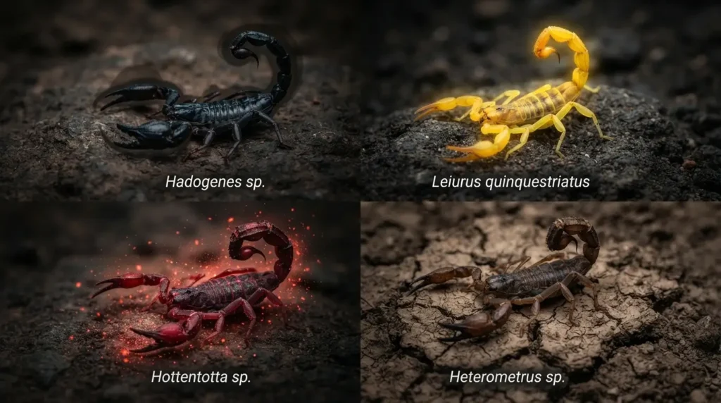 Different scorpion species seen in dreams — killing scorpion dream meaning by type