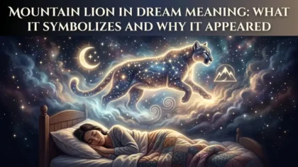 Mountain Lion in Dream Meaning: What It Symbolizes and Why It Appeared