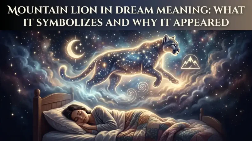 Mountain Lion in Dream Meaning: What It Symbolizes and Why It Appeared